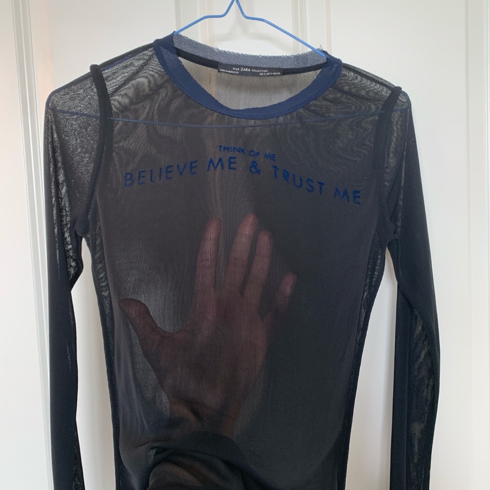 Zara transparent top